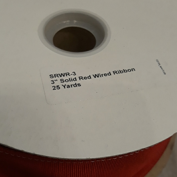 LOT of 3" Solid red wired Ribbon Gift Crafts total of 75 yards - 25 each roll - Picture 2 of 4